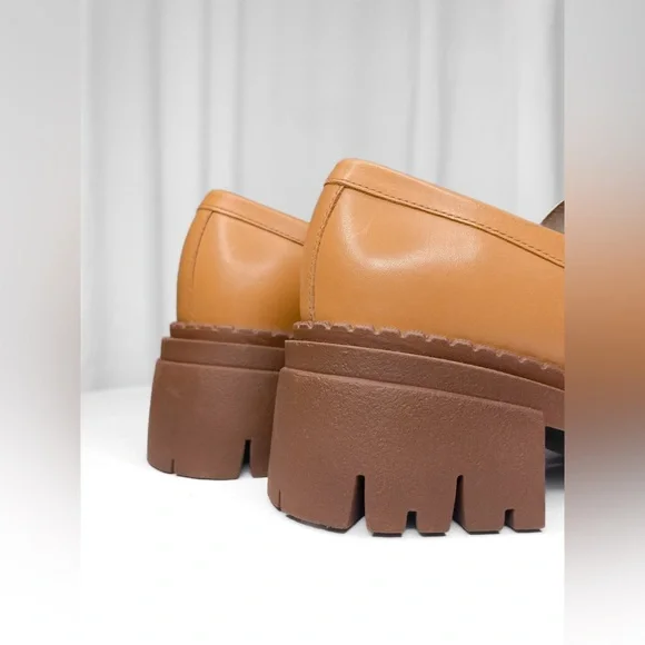 Free People Lyra Lug Sole Loafer • Tan Brown • NWOB - Picture 3 of 10